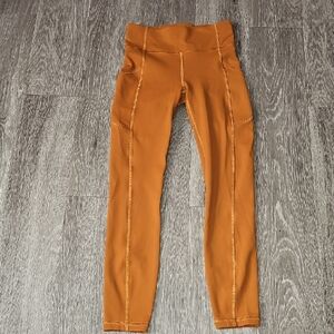 Lululemon Sz 4 Gorgous Fall Colored Leggings. Wunder Under!! Side Pockets